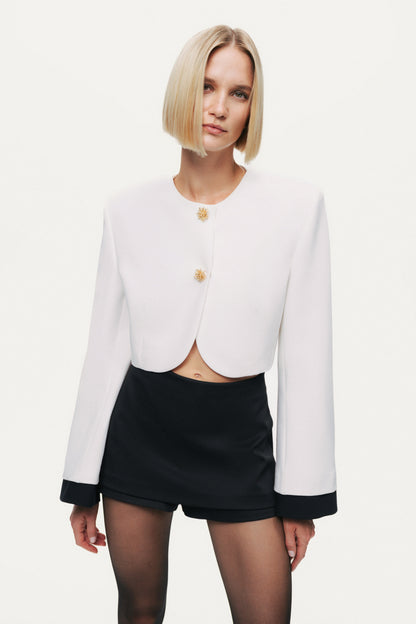 Black Low Rise Mini Skort