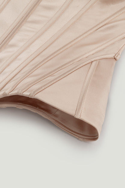 Sculpted Satin Corset Top