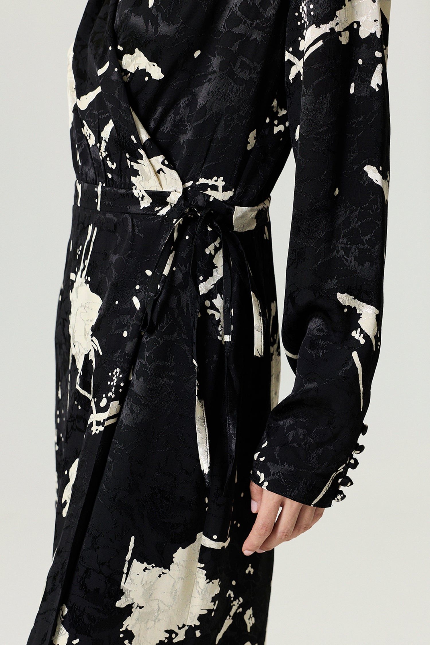 Printed Wrap Maxi Dress