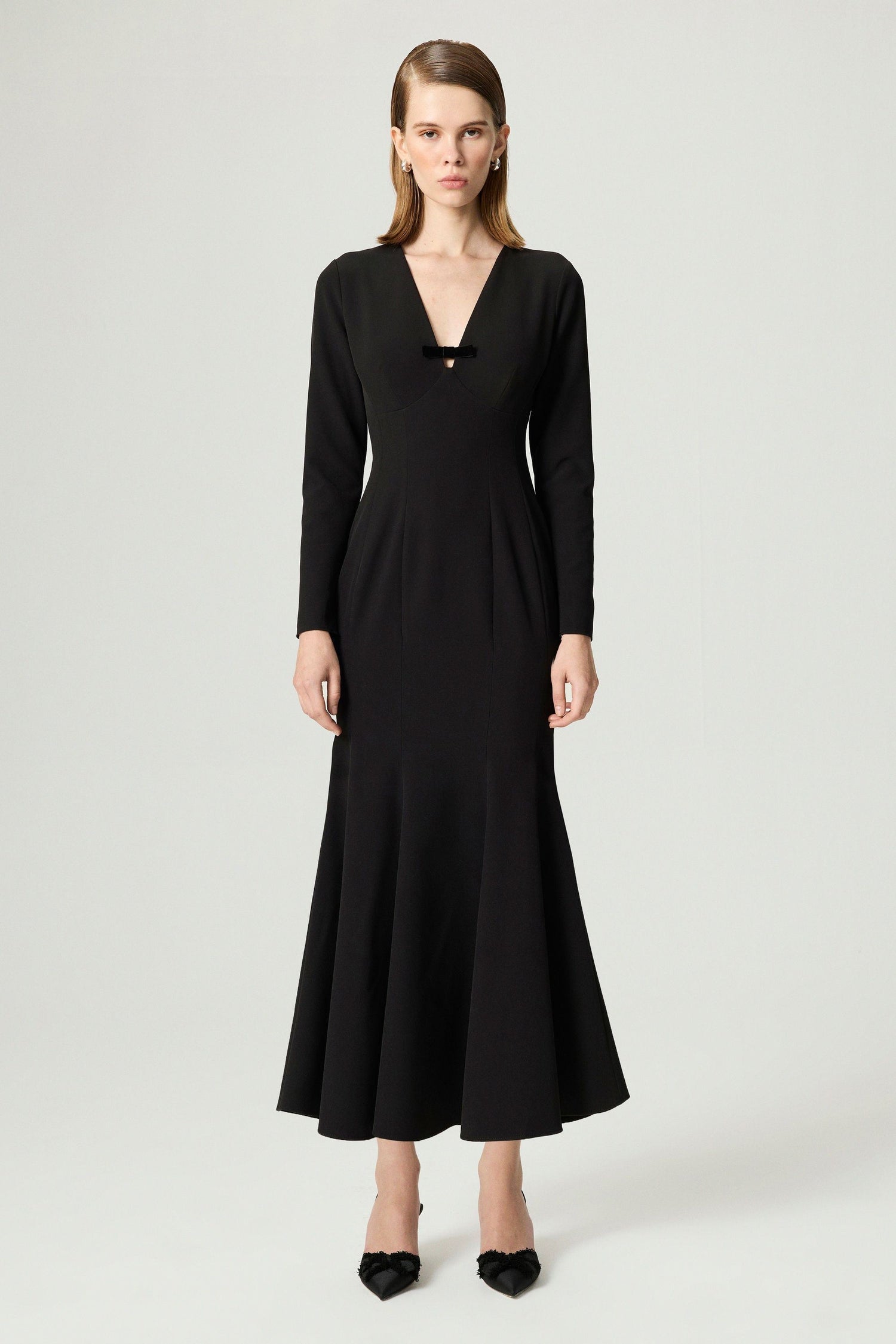 Bow Detail Mermaid Maxi Dress