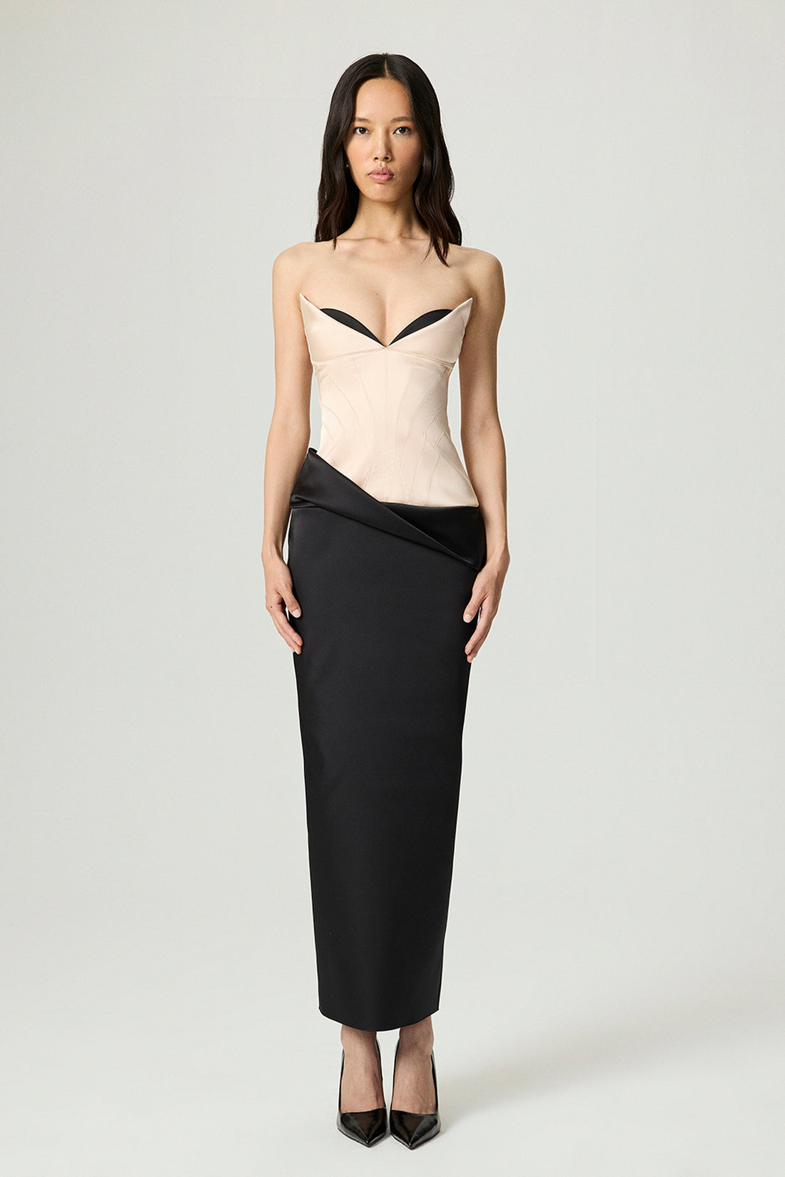 Draped Sweetheart Corset Dress