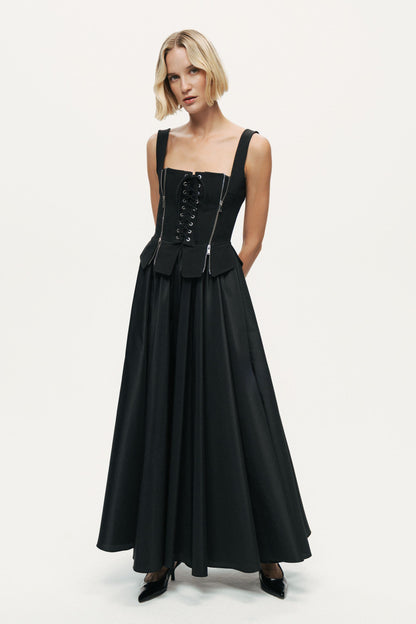 Laced Corset Maxi Dress