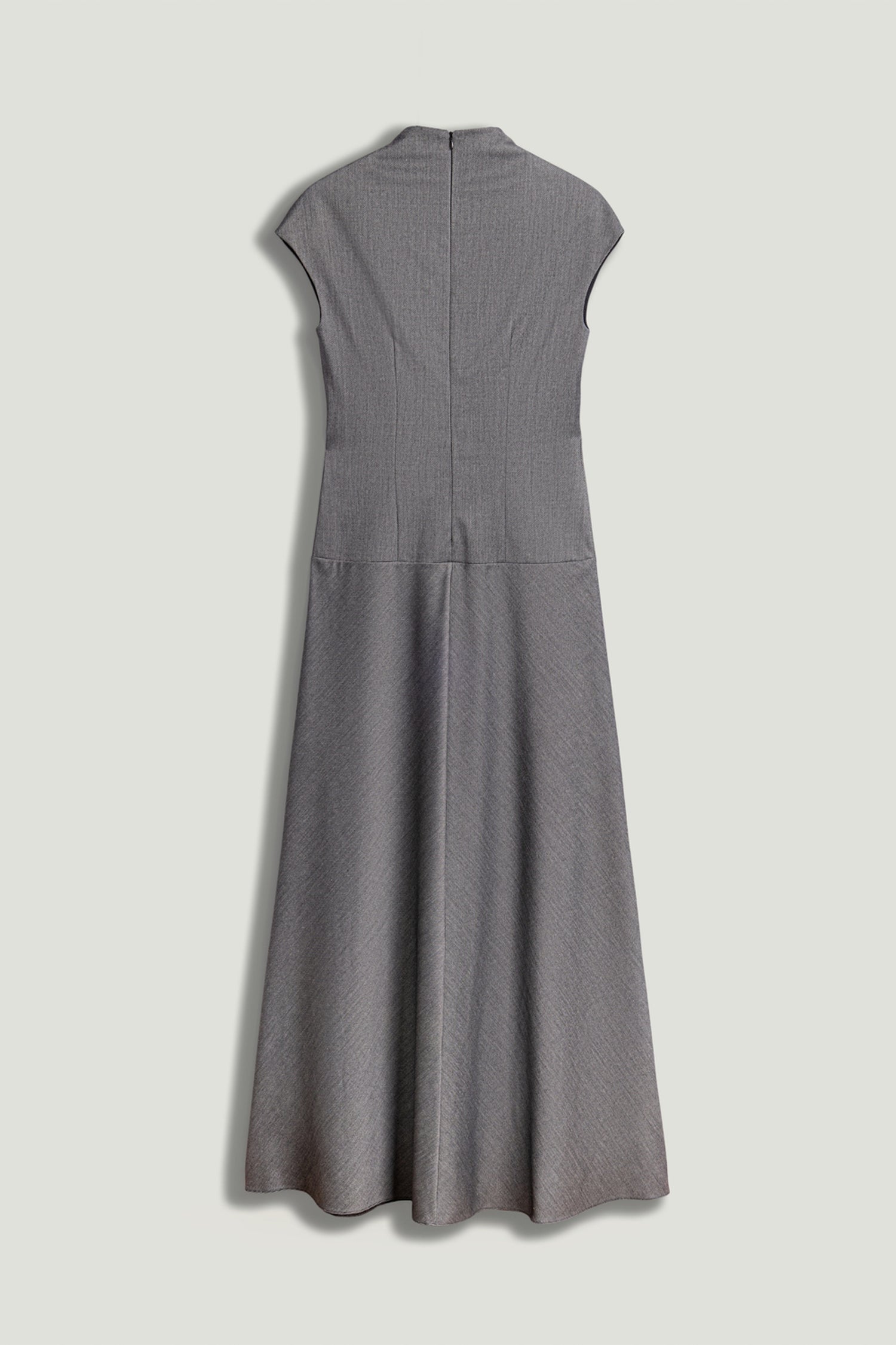 Button Accent High Neck Maxi Dress