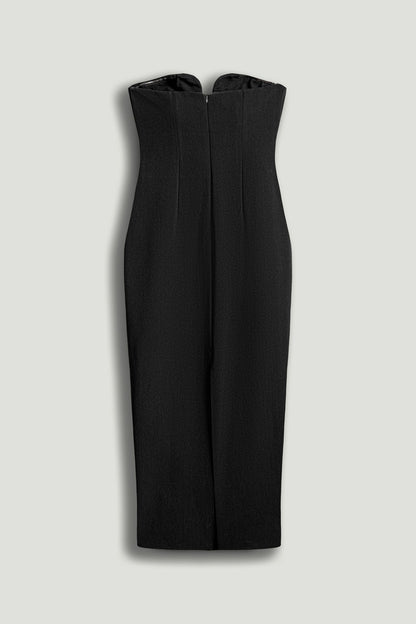 Strapless Sweetheart Midi Pencil Dress