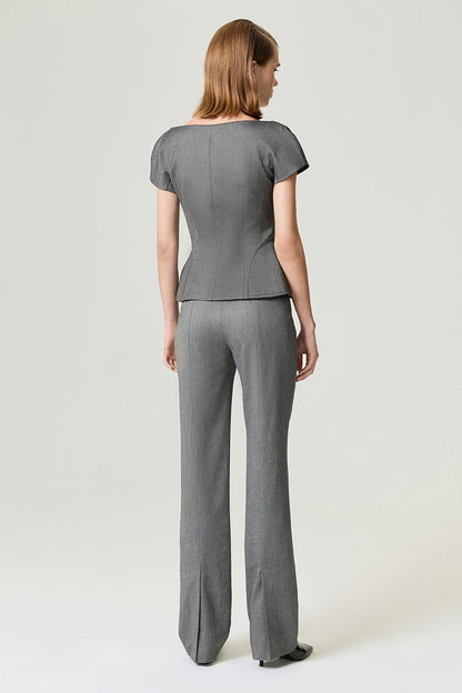 Side Slit Tailored Pants