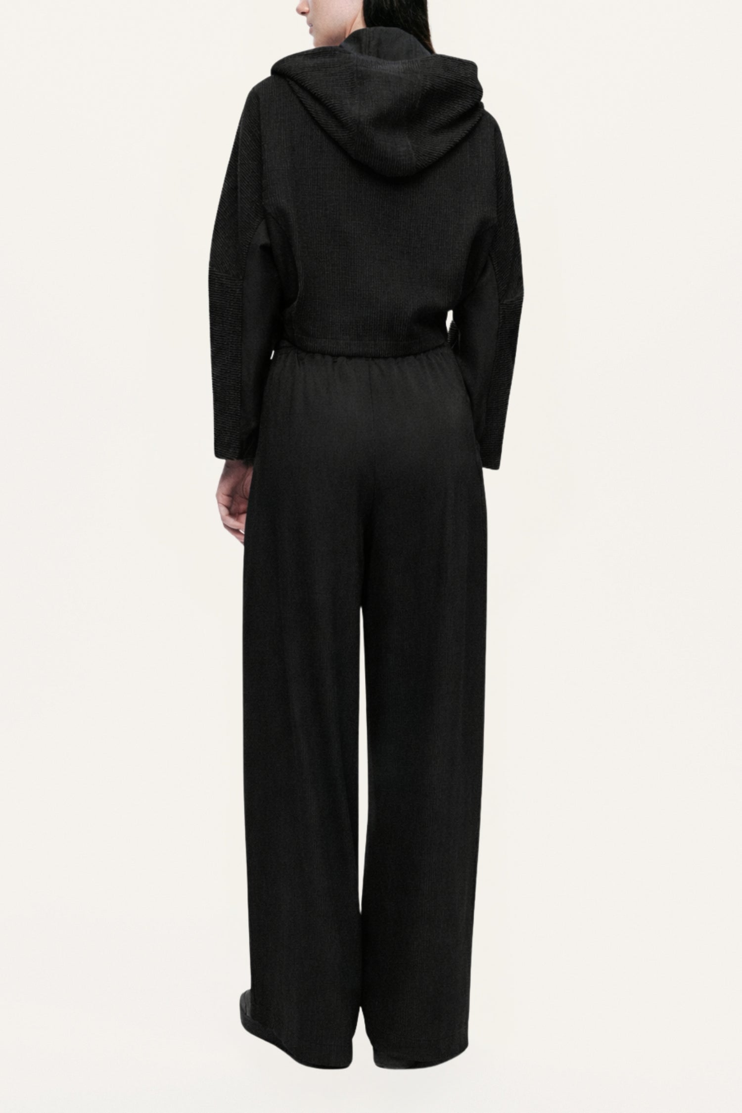 Textured Wide-Leg Pants