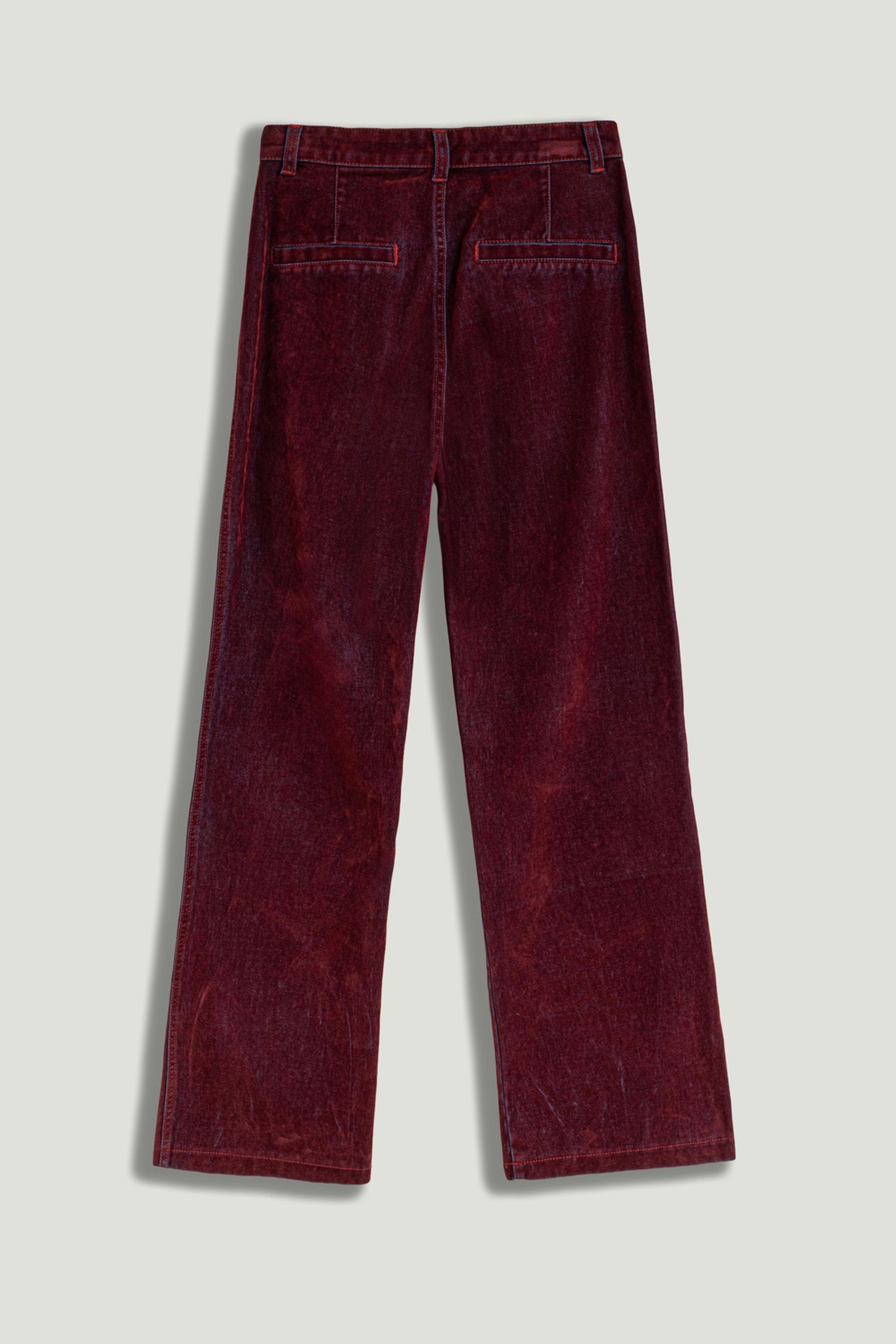 Velvet Straight-Leg Pants
