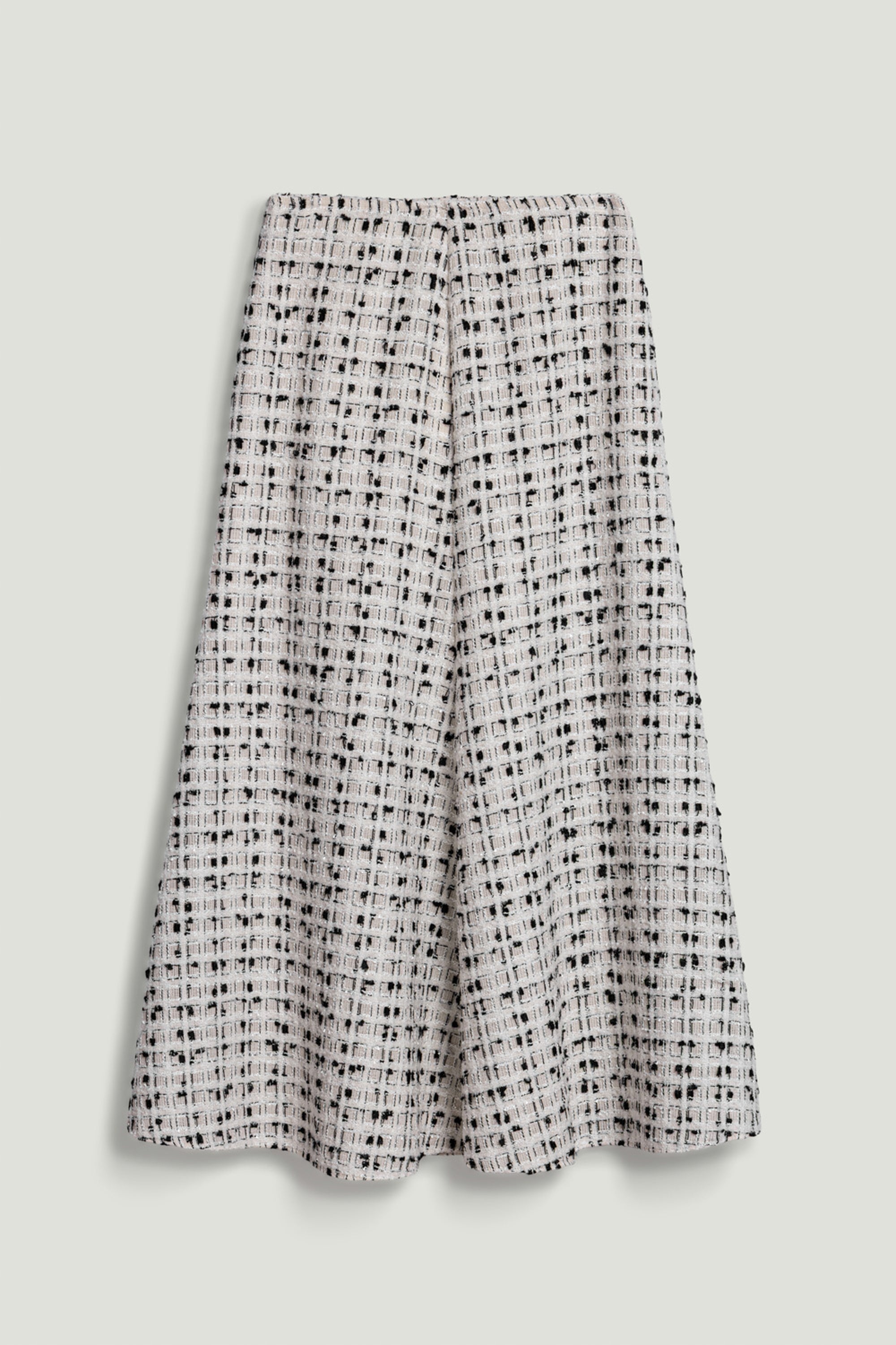 Patterned A-Line Midi Skirt