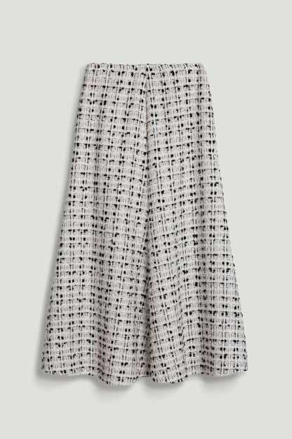 Patterned A-Line Midi Skirt