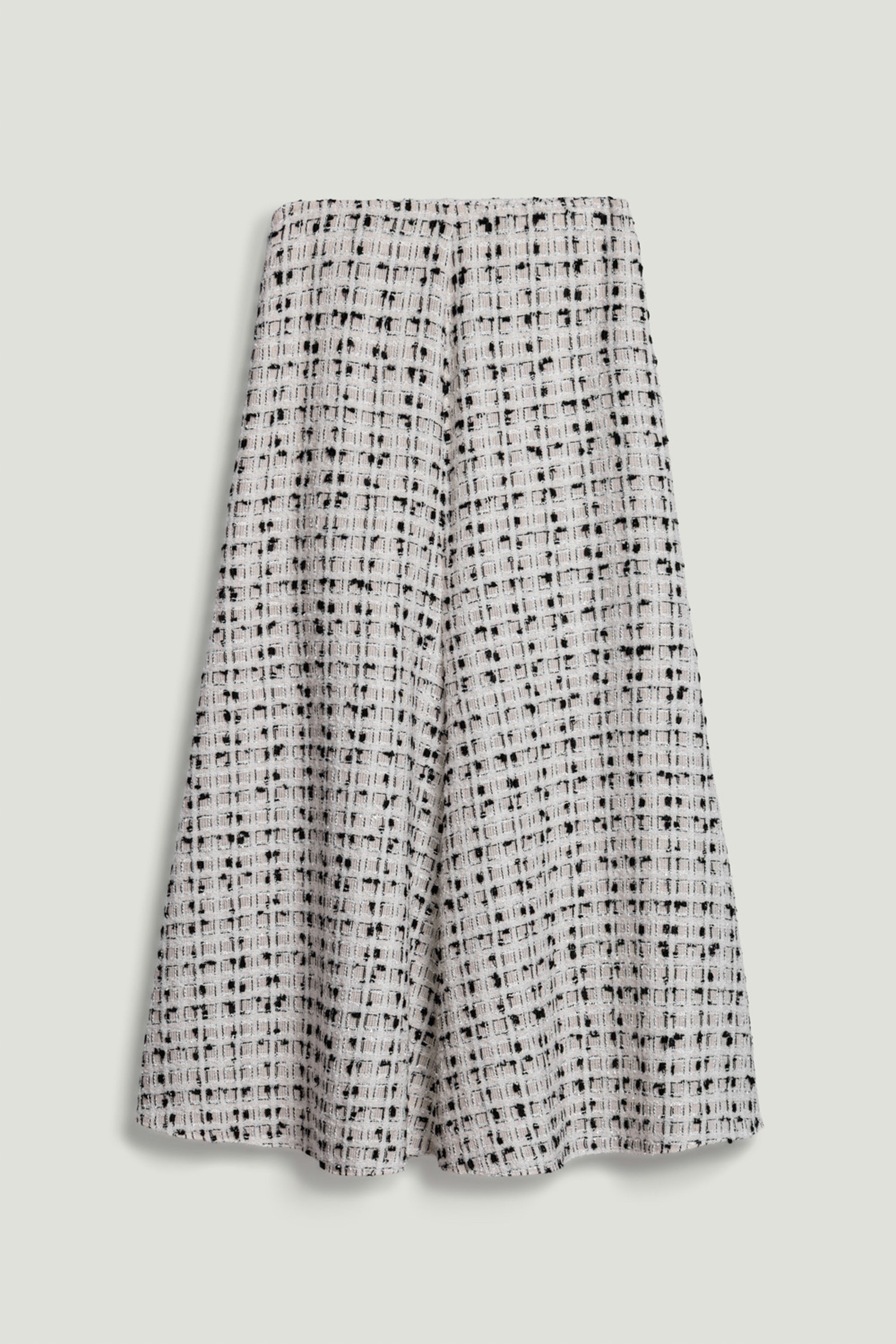 Patterned A-Line Midi Skirt