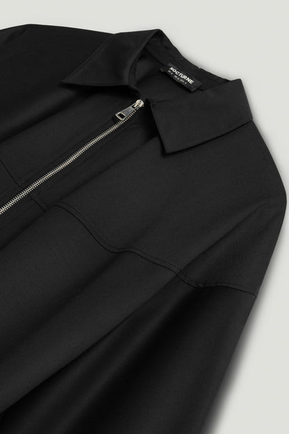 Black Draped Jacket
