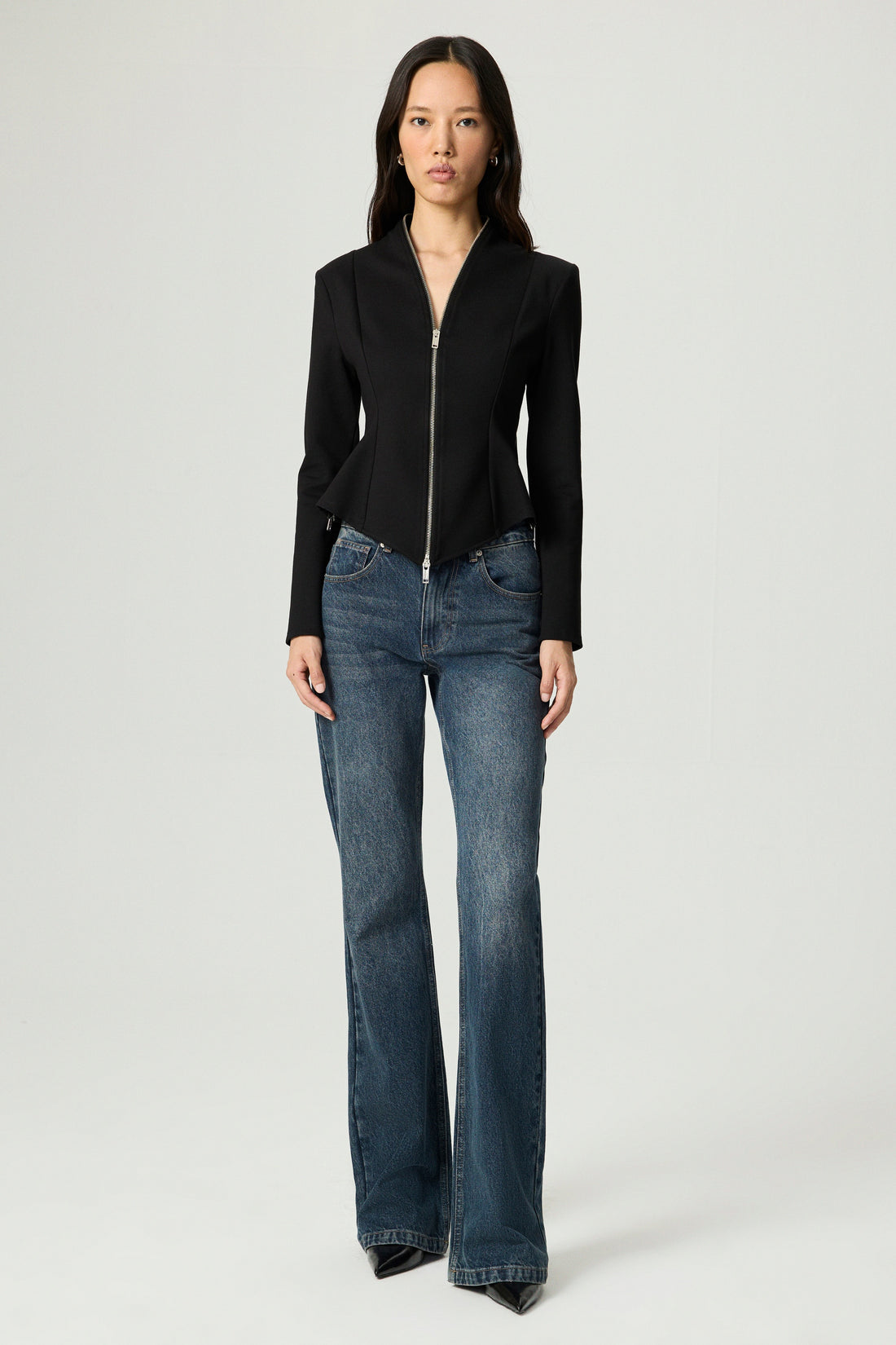 Zip Detail Blouse