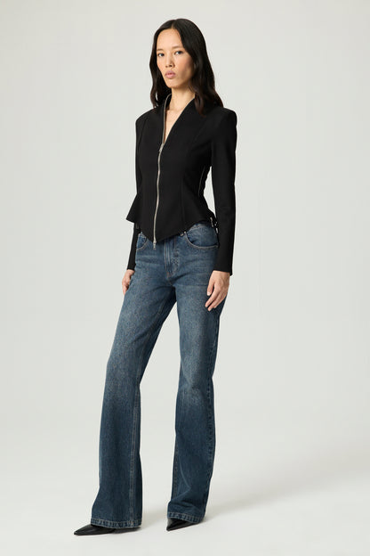 Zip Detail Blouse