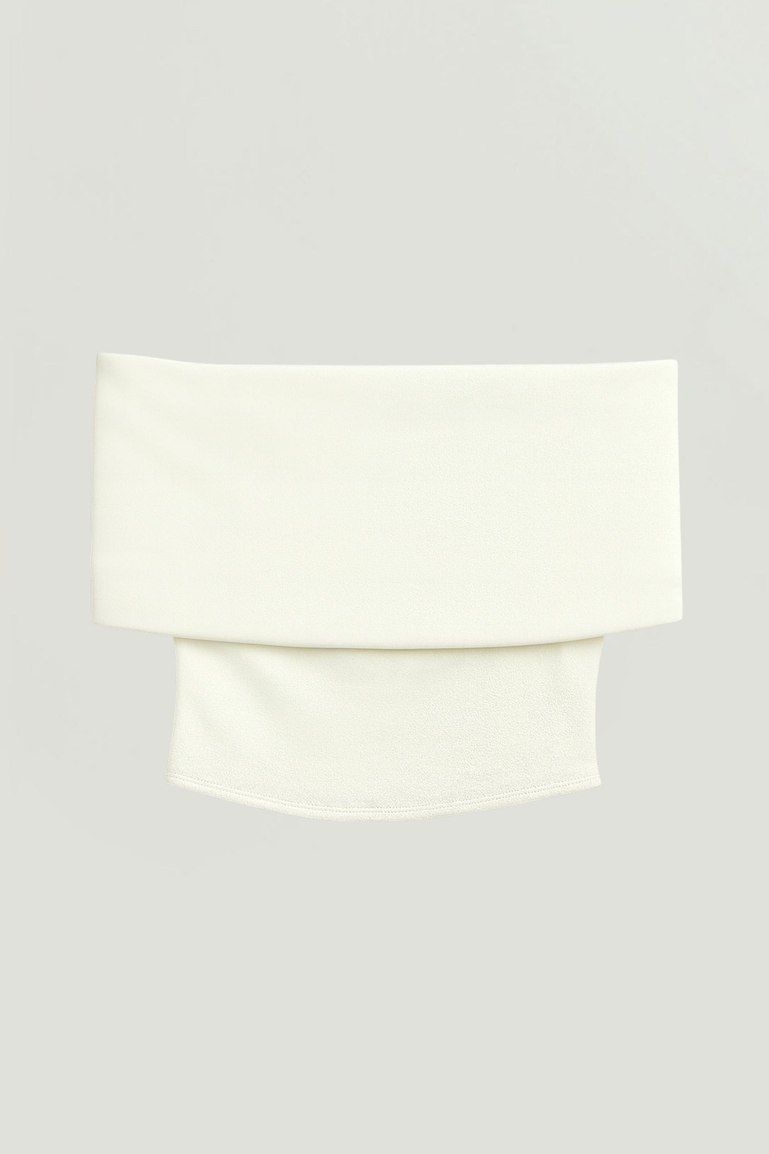 Foldover Zip-Front Bandeau Top