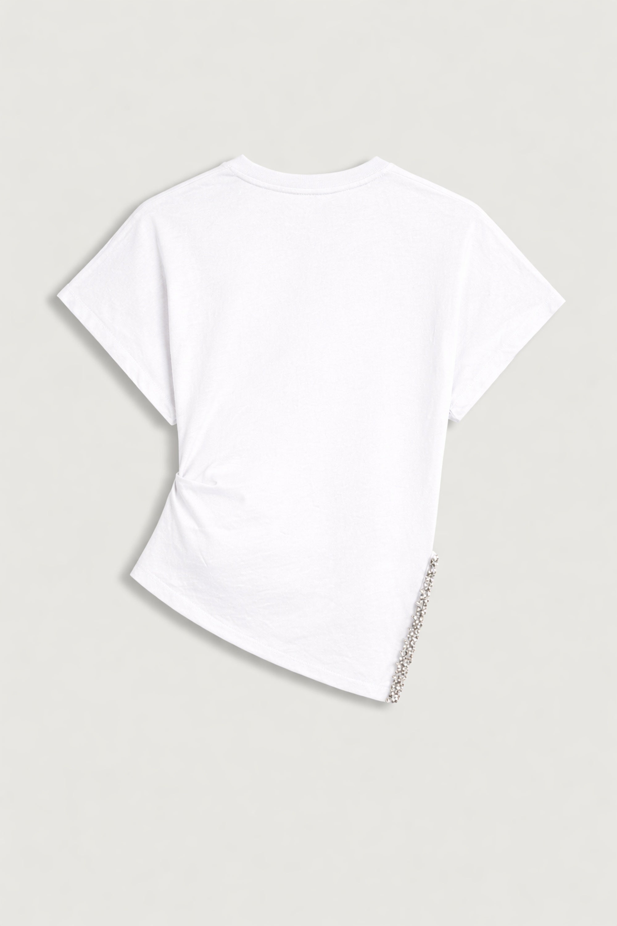 Embellished Asymmetric T-Shirt