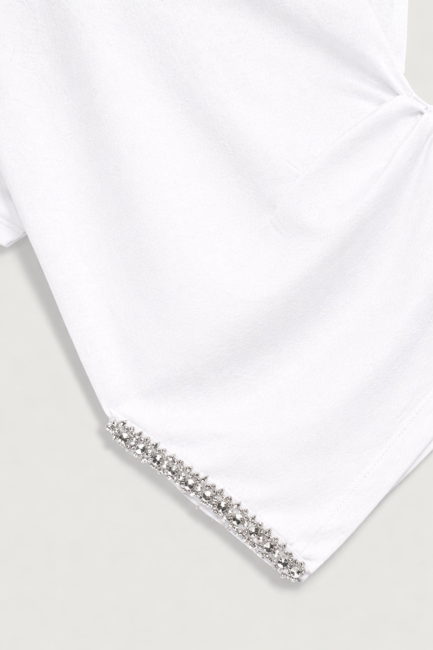 Embellished Asymmetric T-Shirt