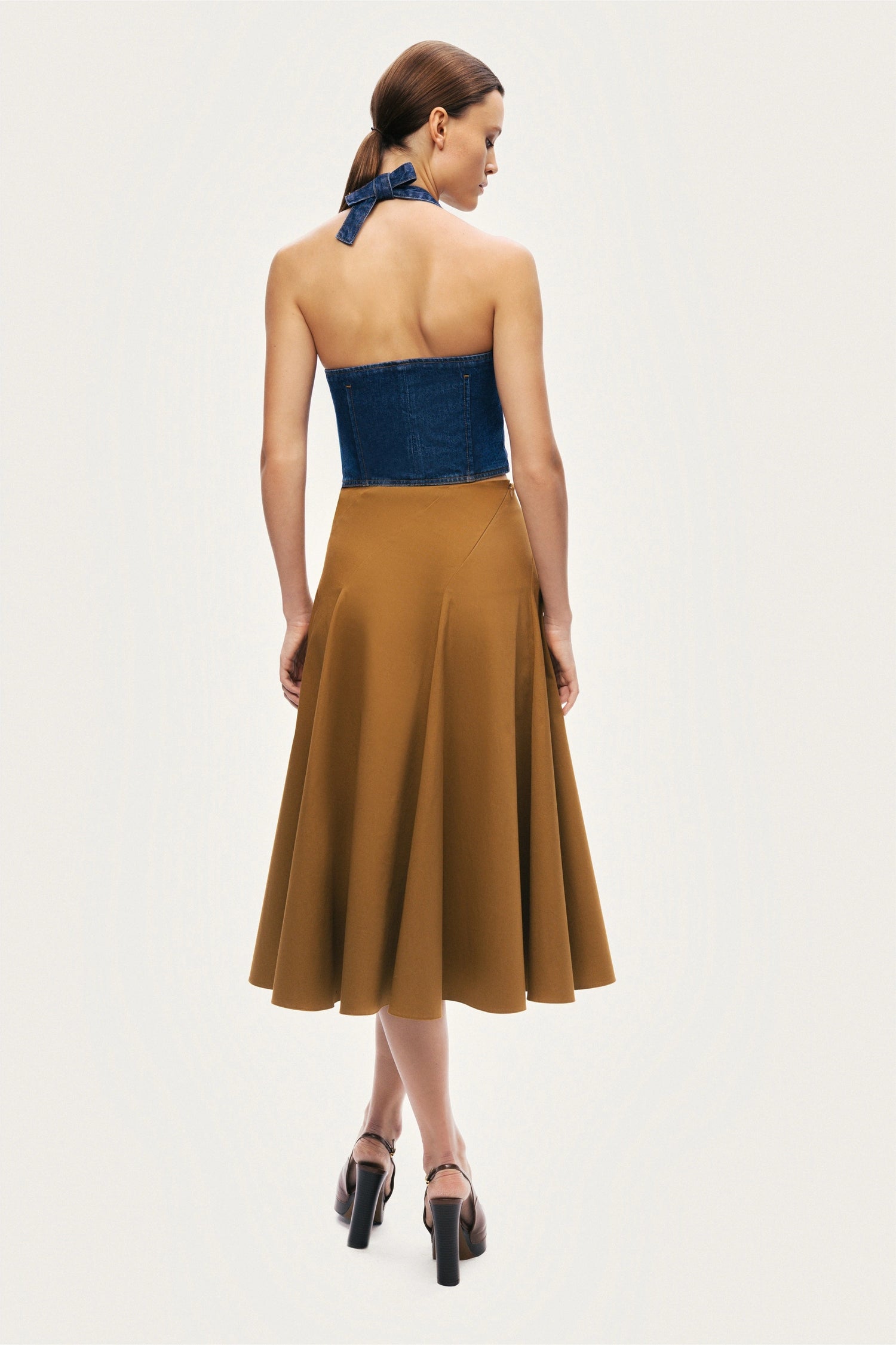 Halter Neck Denim Vest