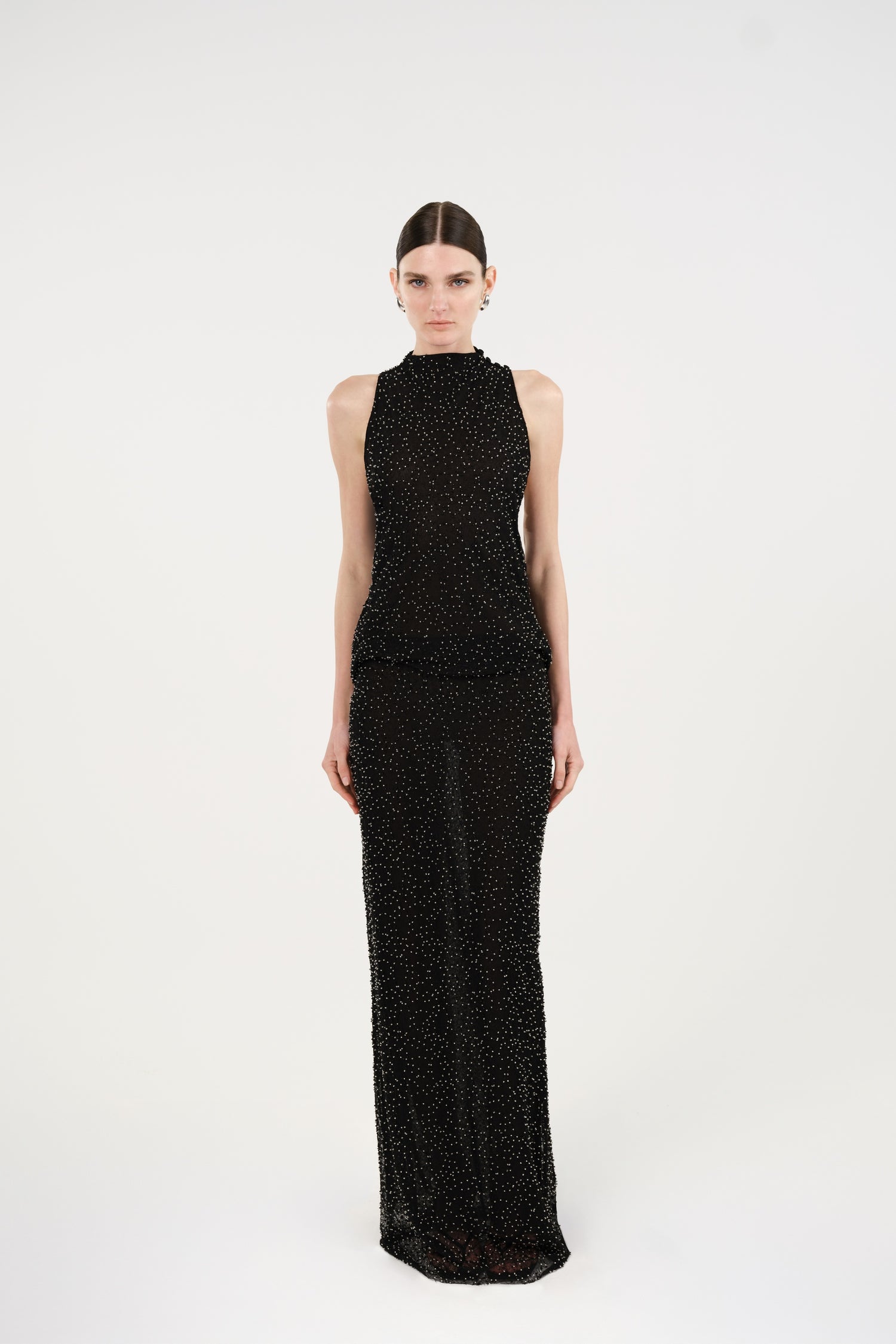 Stone-Embellished Maxi Dress