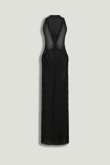 Stone-Embellished Maxi Dress
