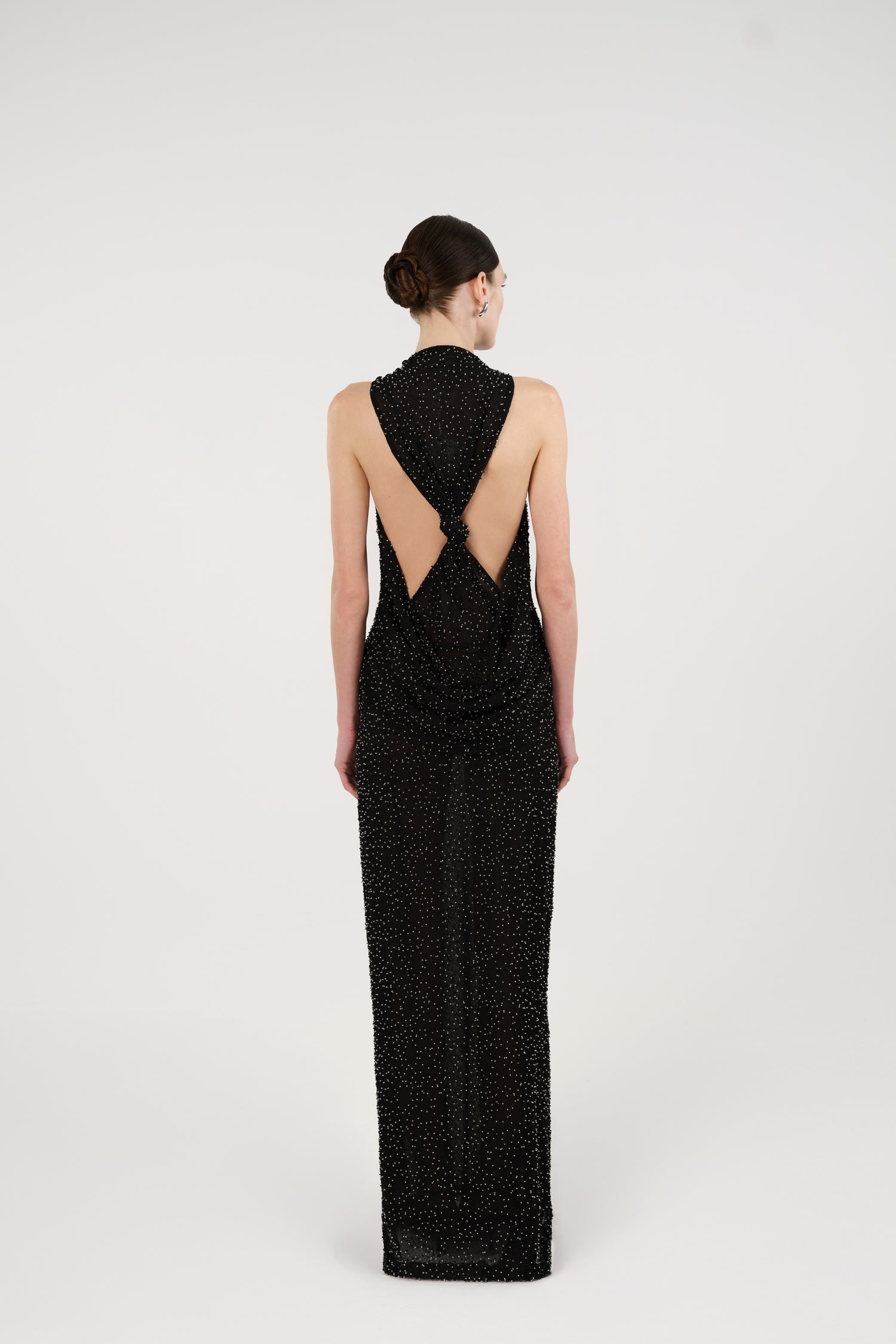 Stone-Embellished Maxi Dress