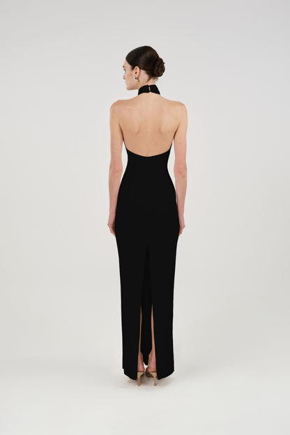 Cut-Out Detail Embellished Maxi Dress