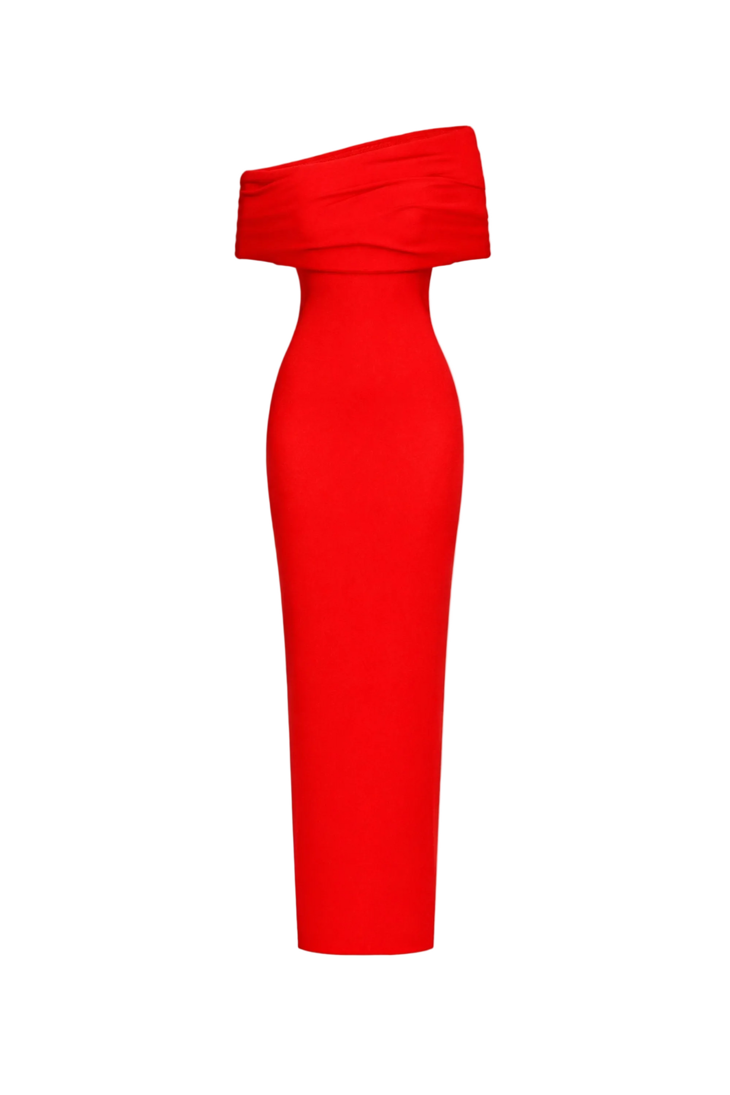 Asymmetric Strapless Maxi Dress