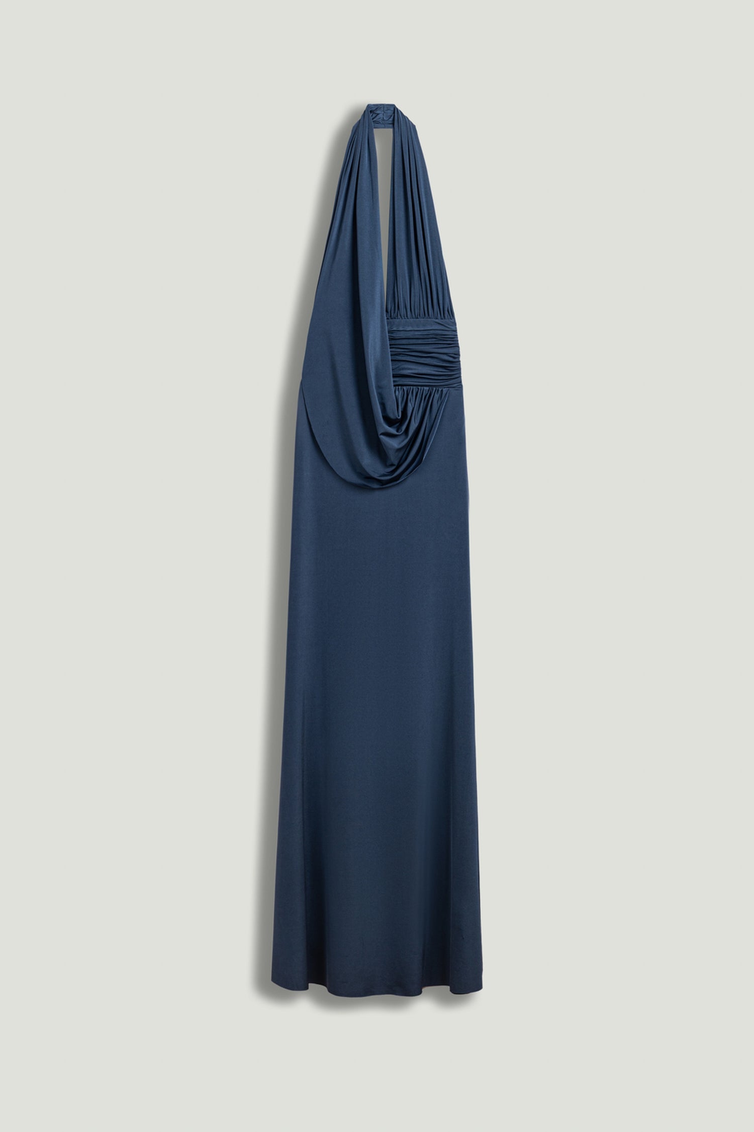 Draped Halter Neck Maxi Dress