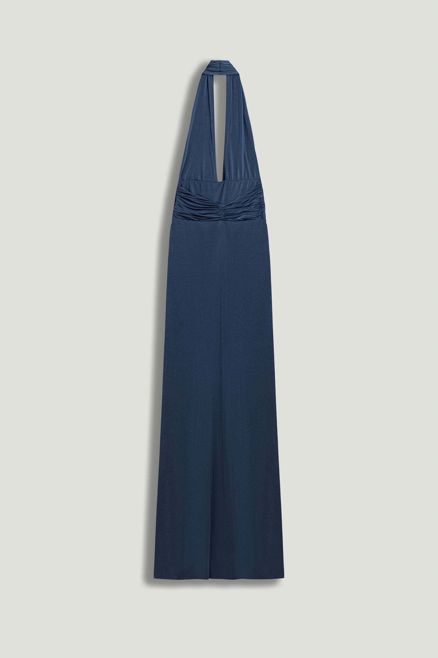 Draped Halter Neck Maxi Dress