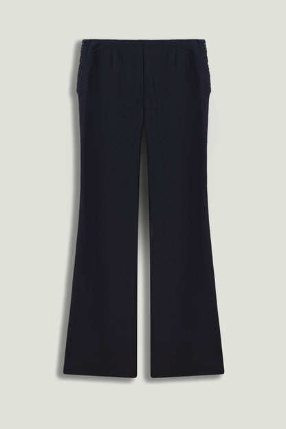 Side-Tie Low-Rise Slim Fit Trousers