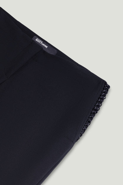 Side-Tie Low-Rise Slim Fit Trousers