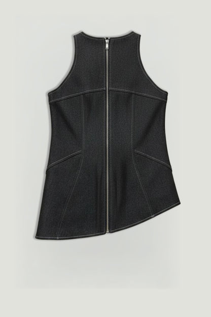 Halter Neck Denim Bustier Top