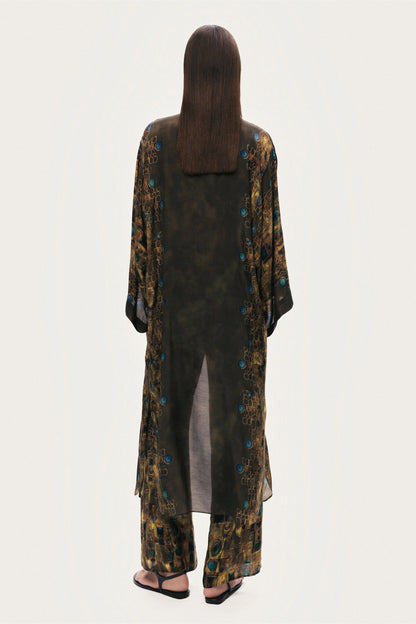 Printed Long Kimono