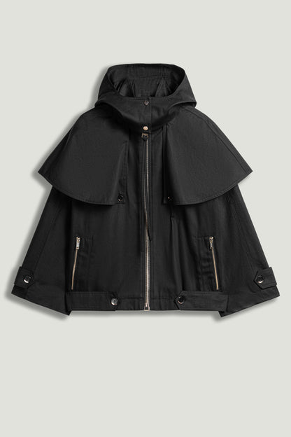 Hooded Short Trench Jacket