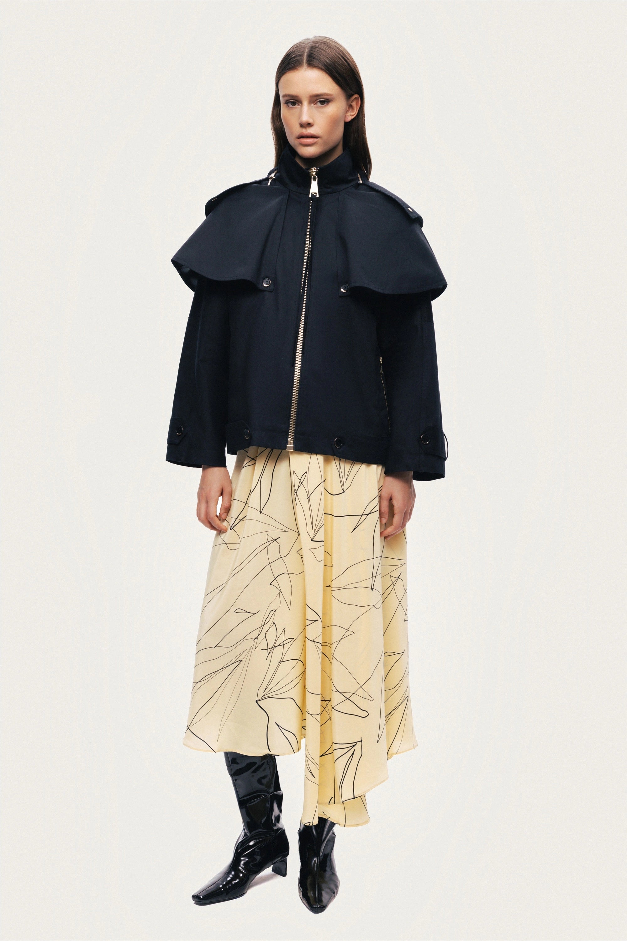 Hooded Short Trench Jacket