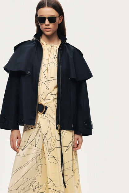 Hooded Short Trench Jacket