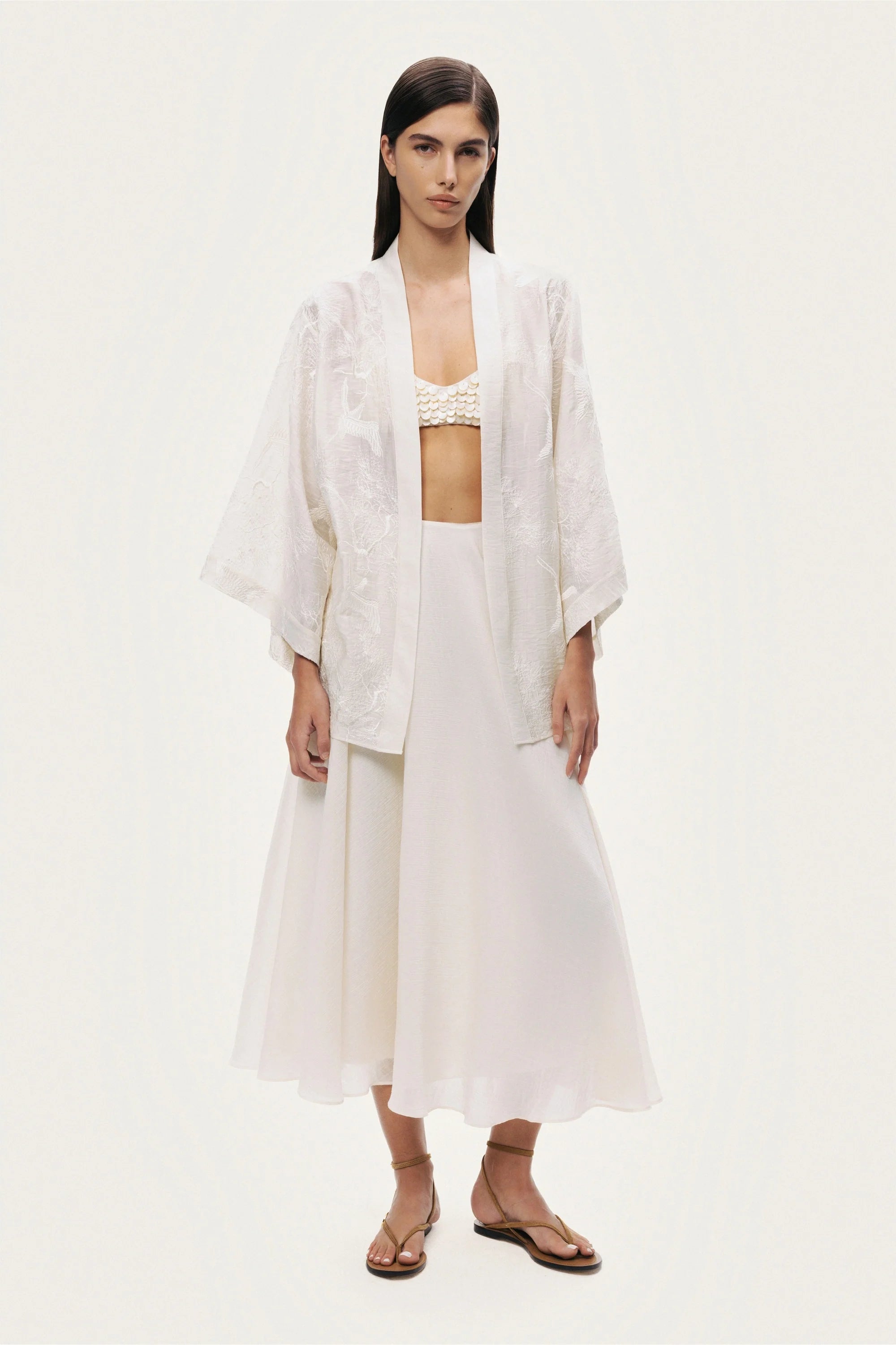 Textured Jacquard Kimono