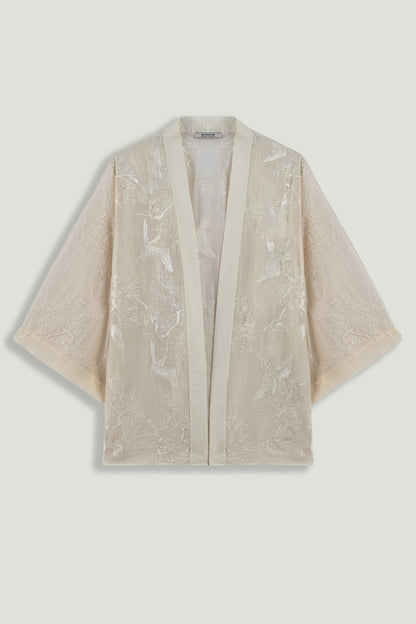Textured Jacquard Kimono