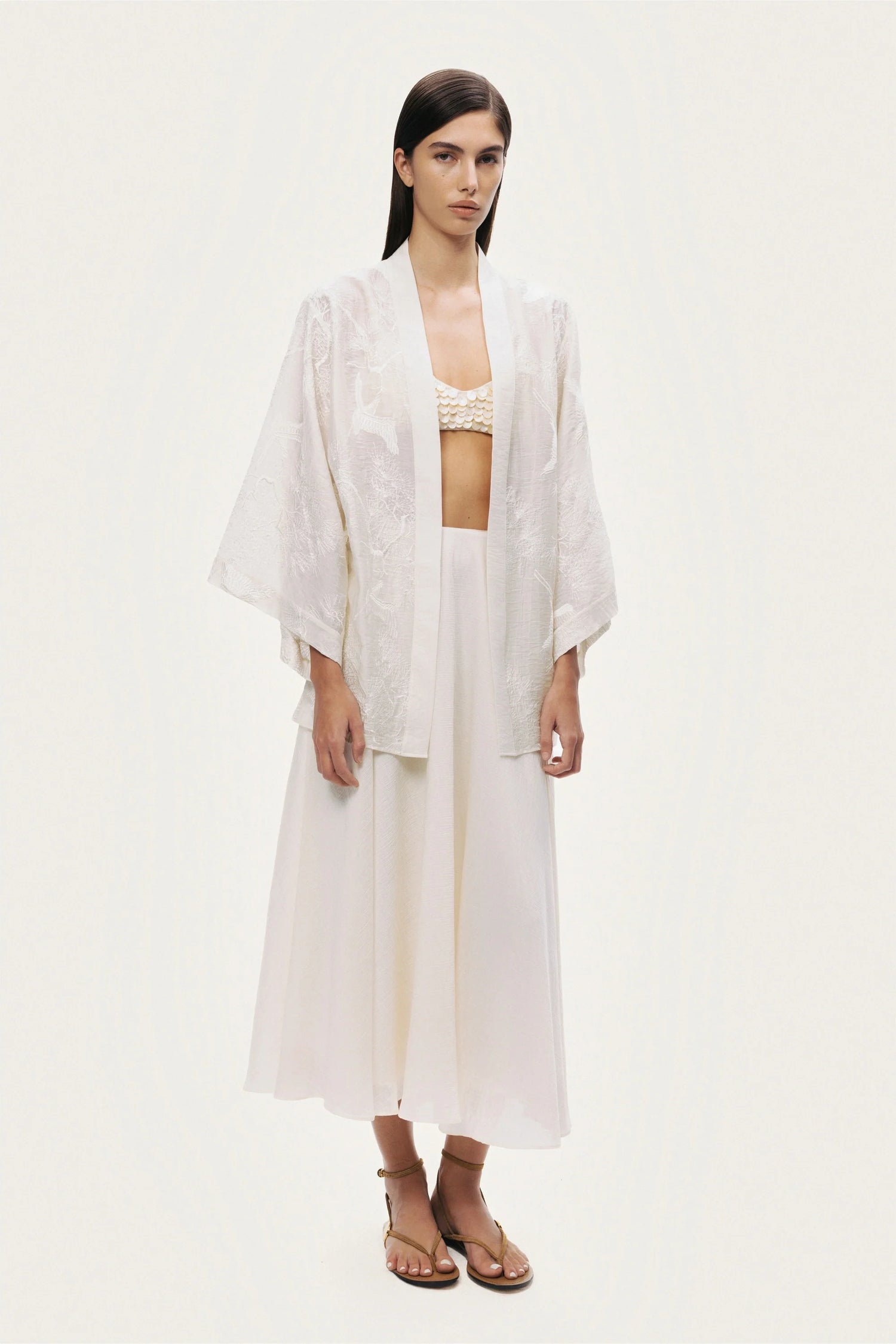Textured Jacquard Kimono