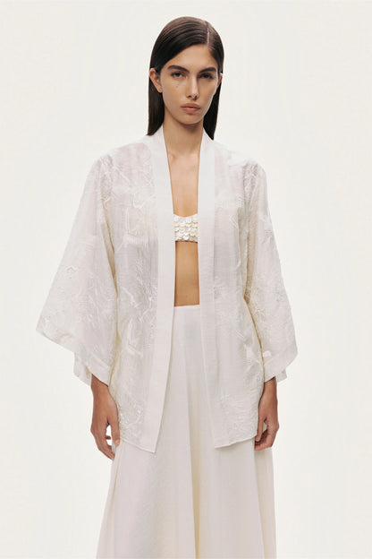 Textured Jacquard Kimono