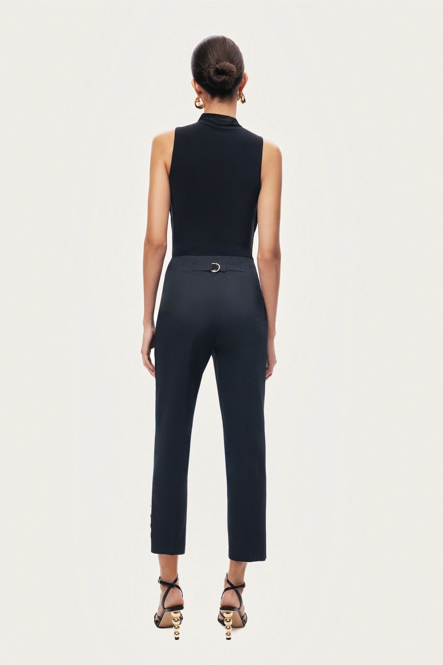 Draped Mesh-Panel Bodysuit