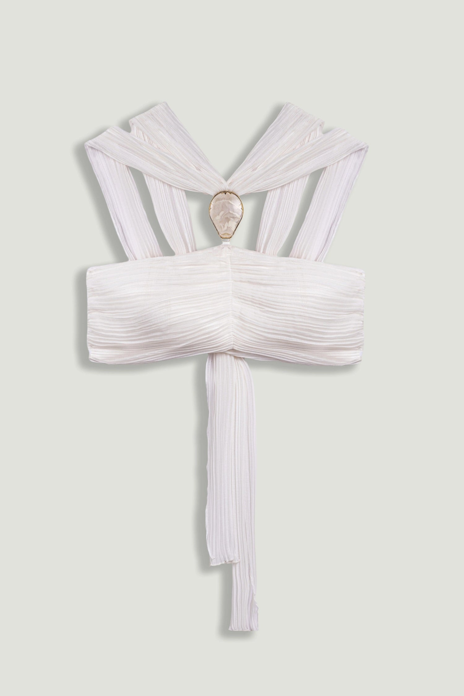 Strapless Draped Bustier Top