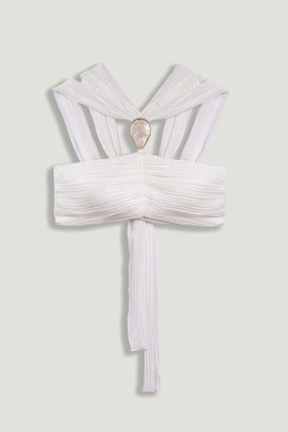 Strapless Draped Bustier Top