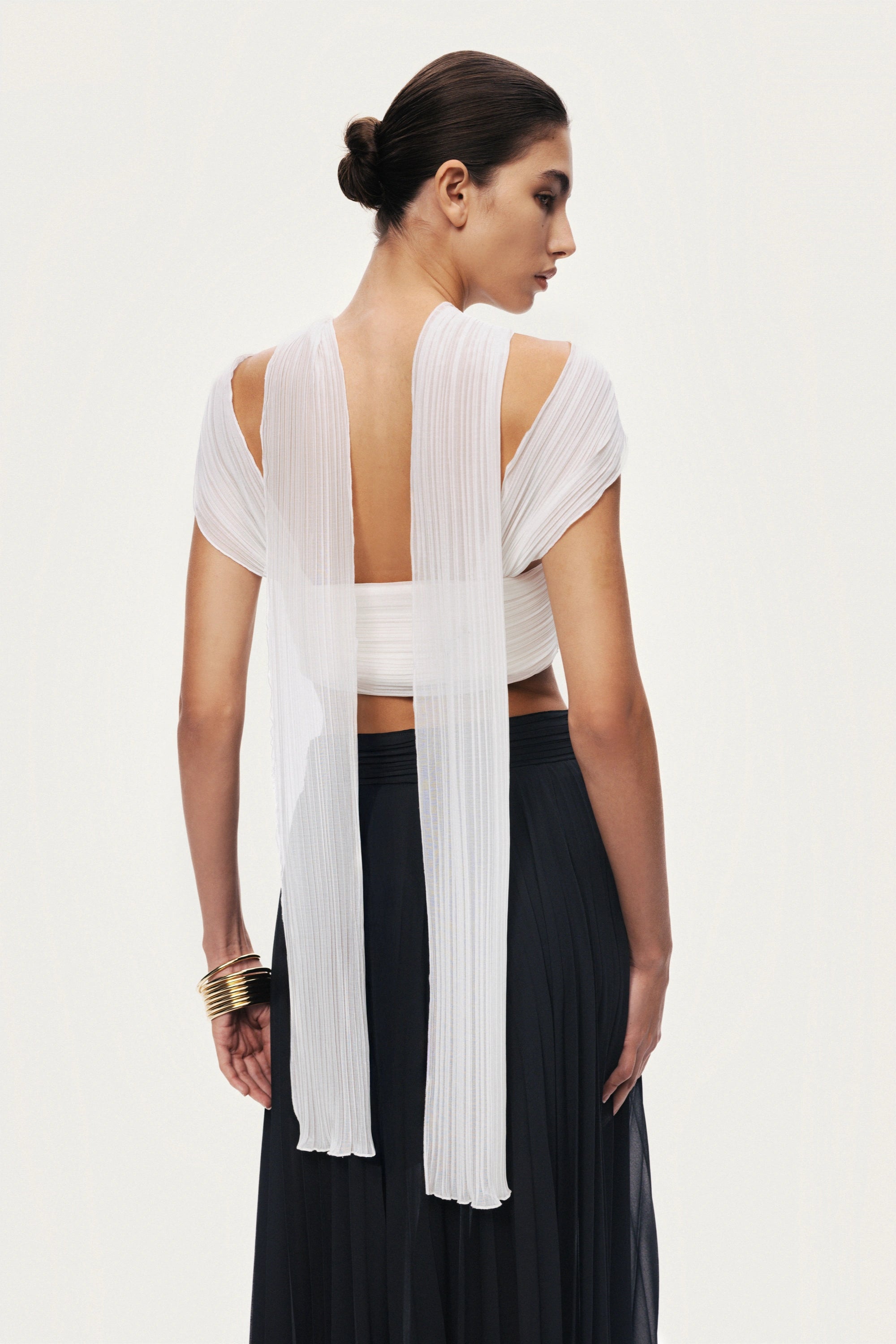 Strapless Draped Bustier Top