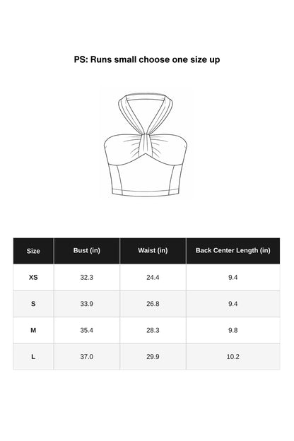 Printed Chiffon Bustier
