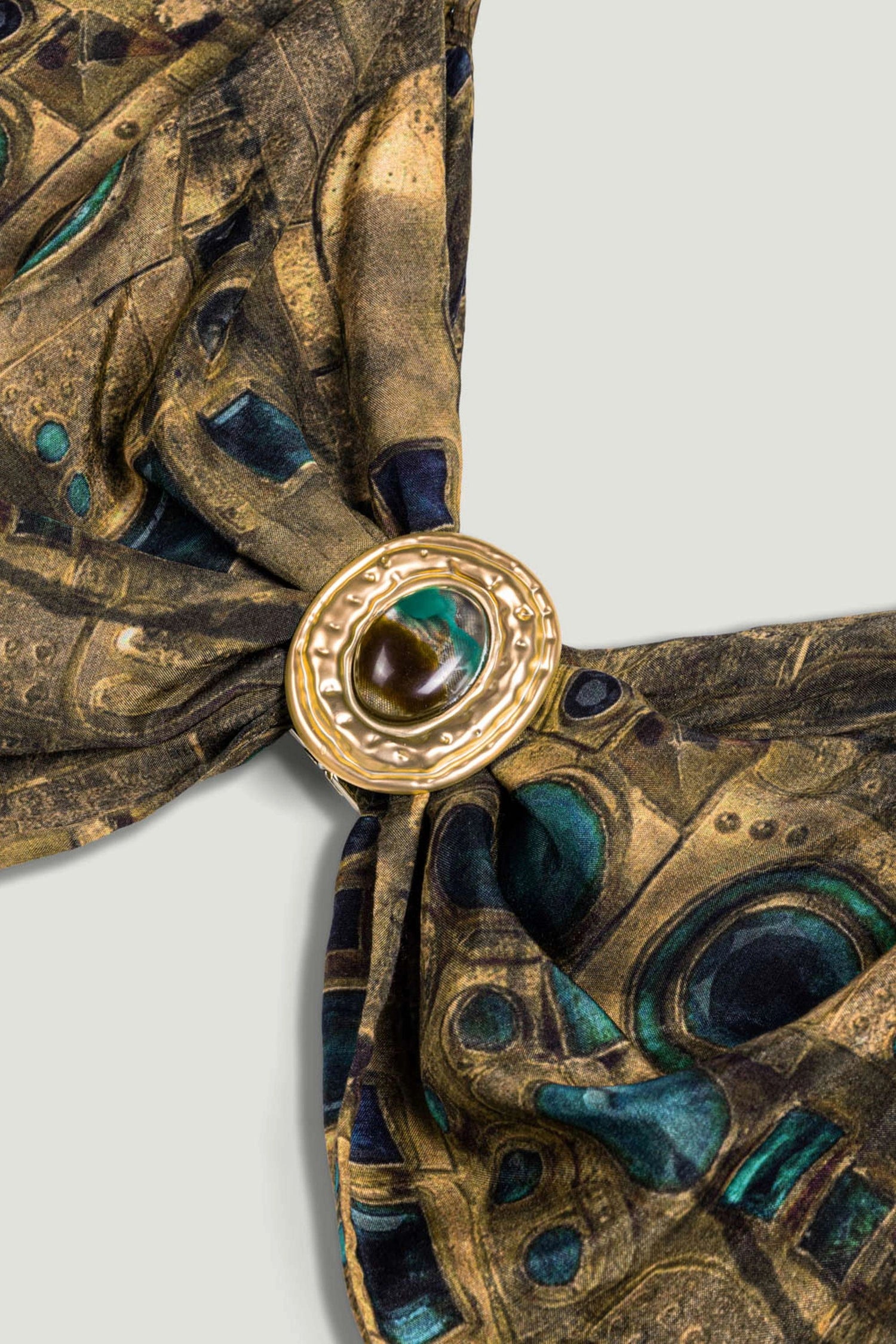 Printed Ring Detail Crop Top