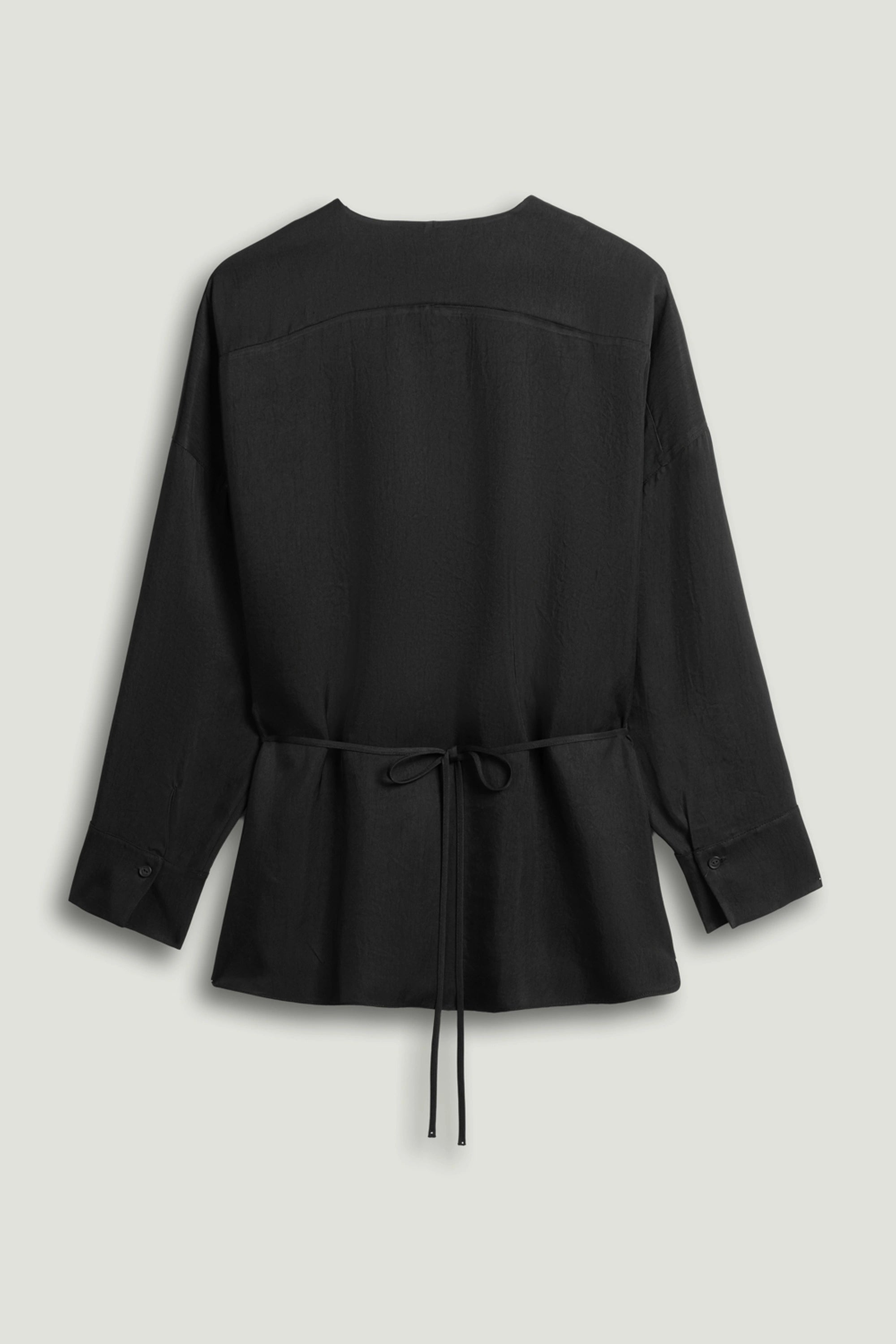 Draped Buckle-Detail Shirt