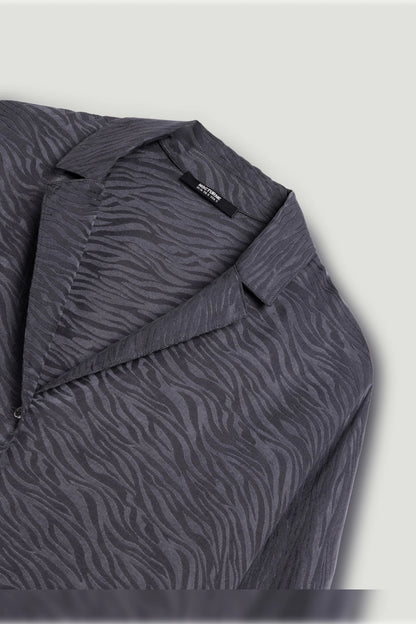 Relaxed Short-Sleeve Textured Shirt
