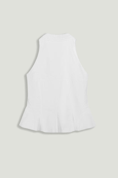 Structured Halter Peplum Top