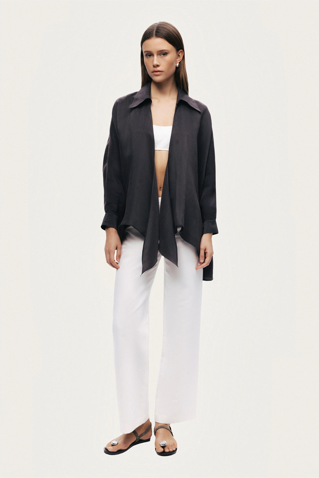 Front-Tie Longline Shirt