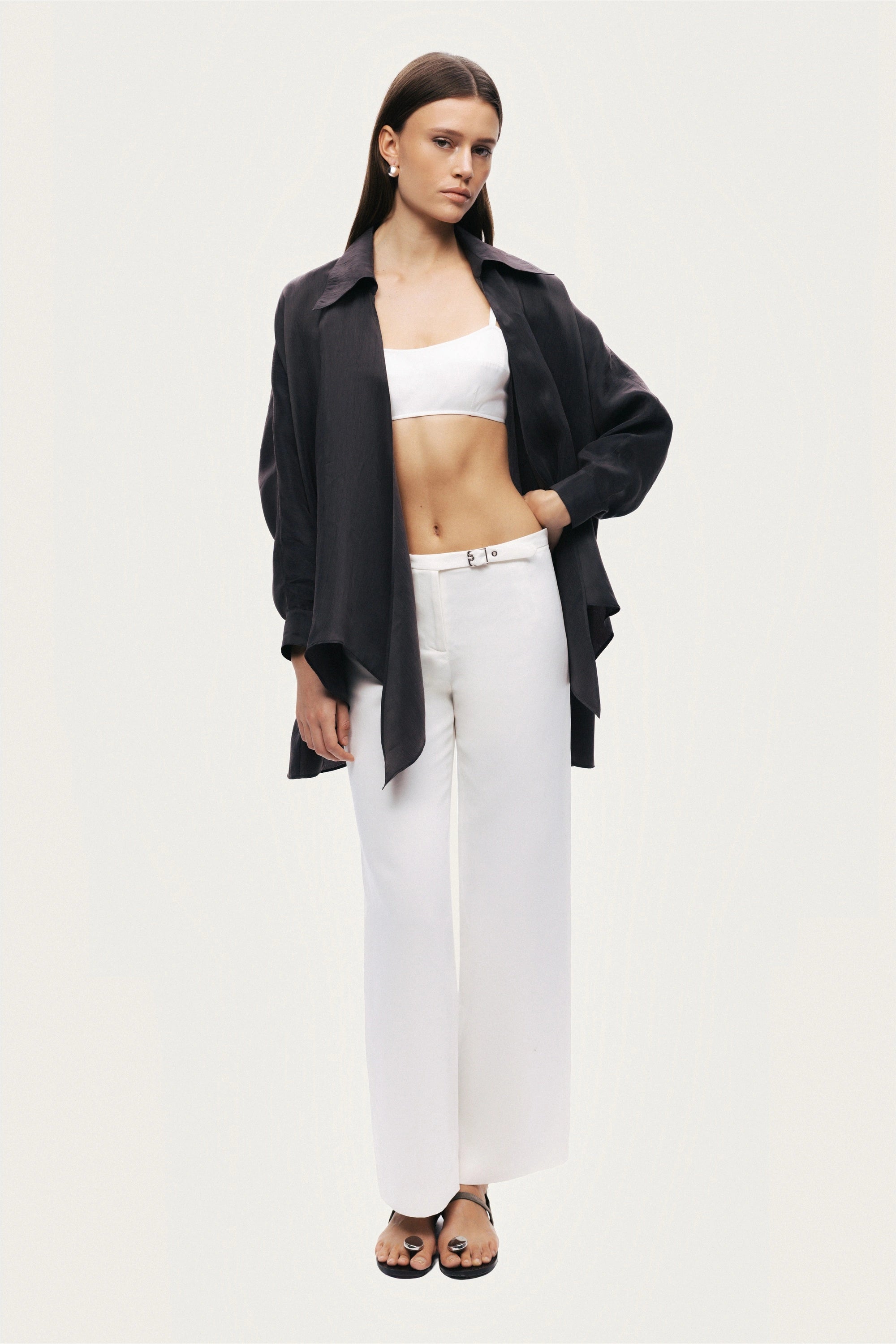 Front-Tie Longline Shirt